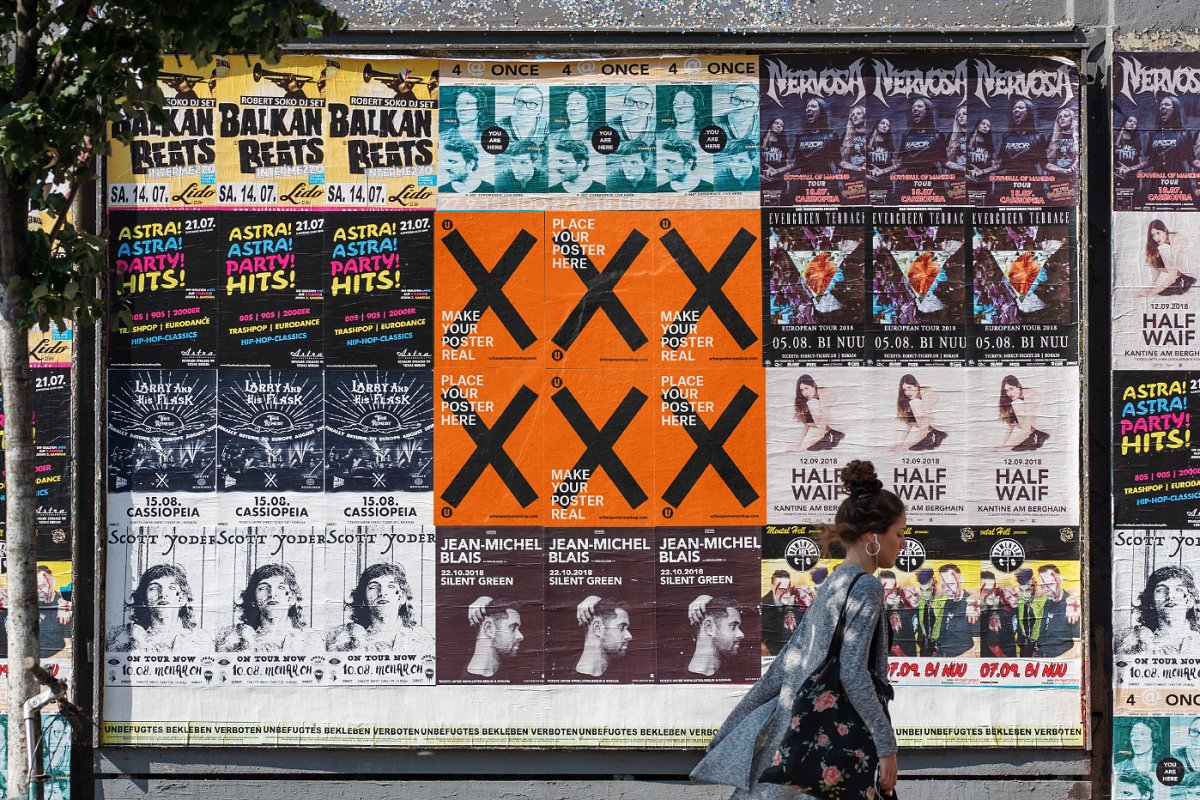 You can present how the poster design . 40 Urban Poster Mockup Vol 4