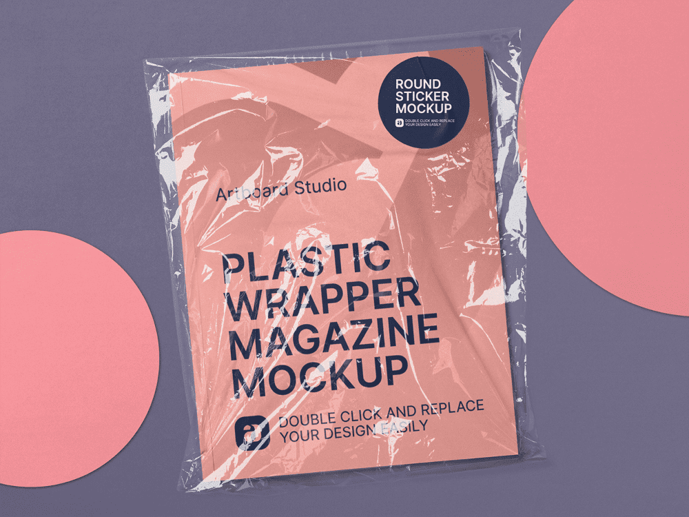 The global community for designers and creative . Plastic Wrapper Magazine Mockup Scene